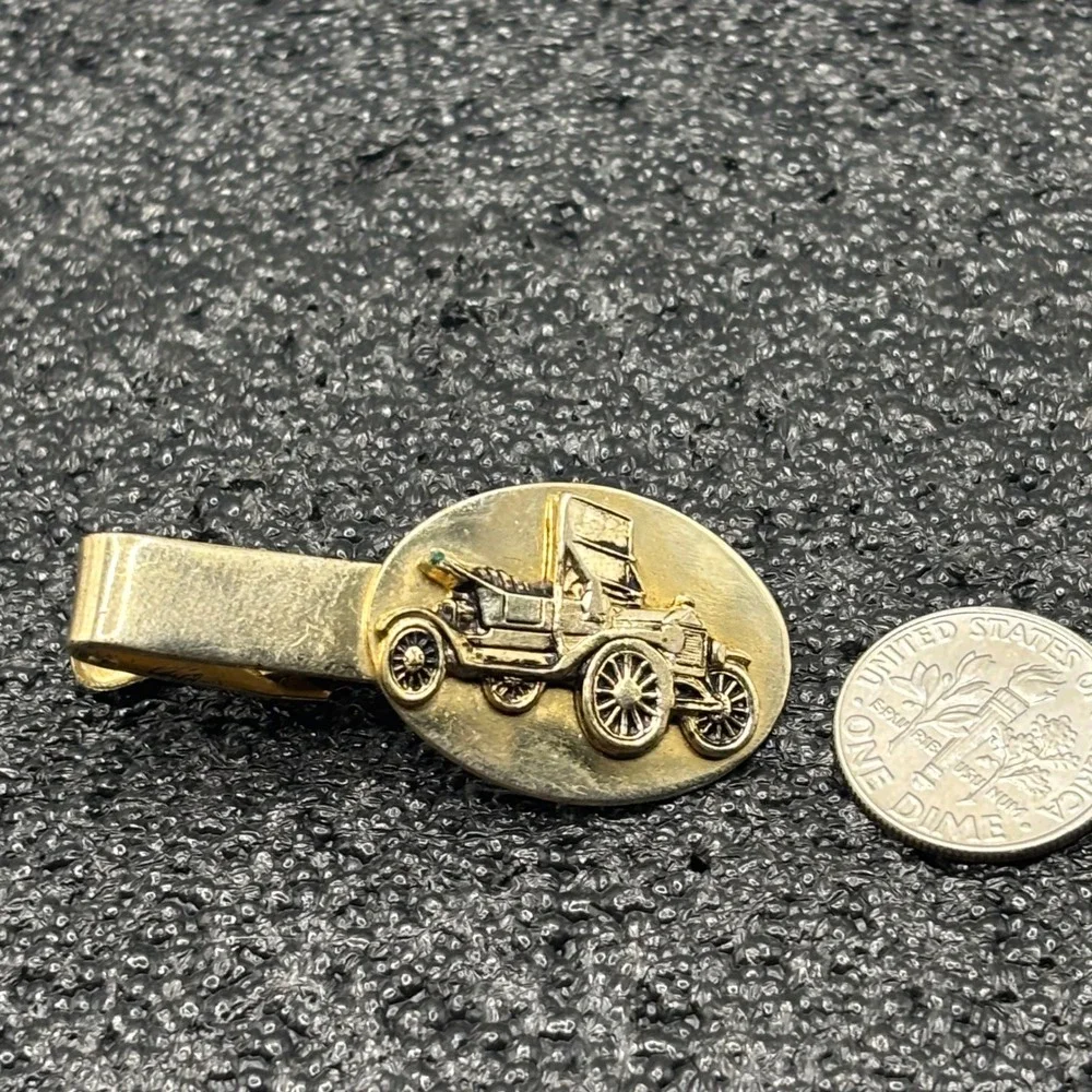 Vintage‎ Brass Ford Model T Car Tie Clip Bar Clasp Novelty Mens Accessory